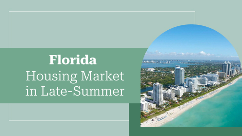 Florida Home Sales Drop, but Prices Hold Steady | Brought to you by The Cantrell Team